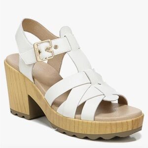 Dr Scholls Wild‎ Nights Platform Sandals white NEW